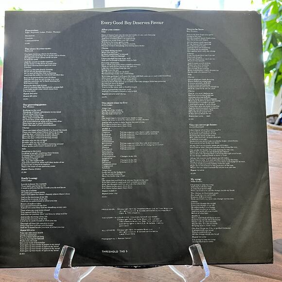 The Moody Blues Every Good Boy Deserves Favour LP 1976 Gatefold Threshold THS 5 - Picture 11 of 12